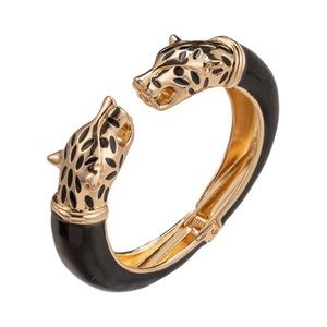 NWT Leopard Cuff Enamel & Cubic Zirconia Bracelet
